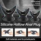 Black Hollow Butt Plug, Silicone Butt Plug Anal Expander Vaginal Expander Anal Stretcher for Anal Trainer Anal Play, BDSM Adult Sex Toys Anal Toys for Men & Women Gay Couples(S)