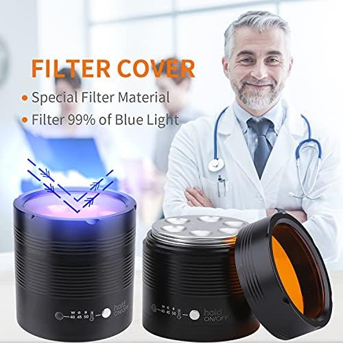 Dental Resin Composite Heater - AR Warmer Softener Dental Composed Material Heating Machine for Improving Resin Properties with Light Filter Cover 40℃/45℃/50℃ 110V