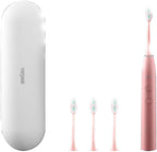 Sonic Electric Toothbrush,90-Day Life, 37,200 Vibrations/Minute, 5 Modes, 2-Minute Timer, 4 Replaceable Brush Heads, White/Black/Blue/Pink (Pink)
