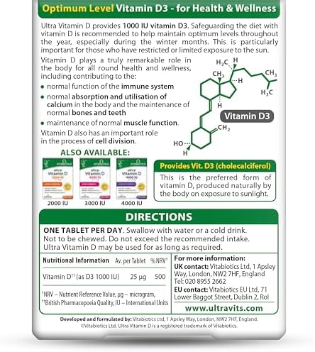 Ultra by Vitabiotics Vitamin D Tablets x 96