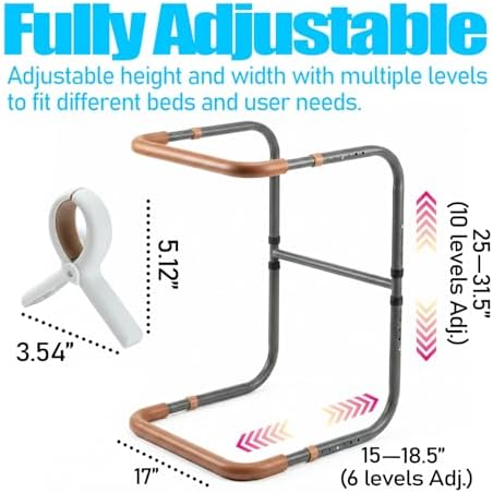 2-Way Adjustable Blanket Lifter for Feet with Reinforced Structure | Post-Surgery Recovery Support to Relieve Pressure on Foot, Knee & Ankle for More Comfortable Sleep, with 4 Clips & Non-Slip Foam