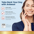 Anbesol Maximum Strength Gel - Instant Oral Pain Relief, for Toothaches, Gums, Braces, & Denture Pain, and Mouth Sores*, Canker Sore Treatment Inside Mouth, ADA Accepted, 0.33 oz