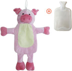 1L Hot Water Bottle with Cover Hot& Cold Relief-Pig