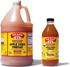 Bragg Organic Apple Cider Vinegar With the Mother 128 ounce and Bragg Organic Citrus Ginger Enhanced Vinegar Drink 16 ounce Bundle
