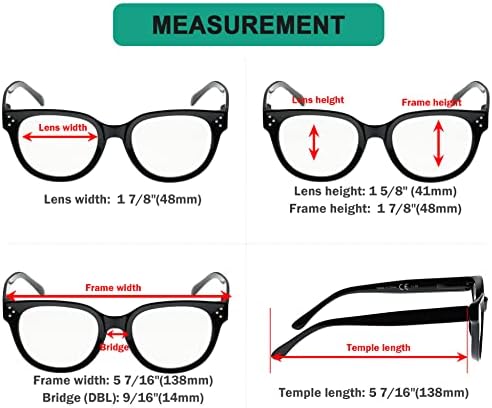 Eyekepper Oversize Reading Glasses Women Stylish Readers - Red +2.50