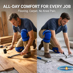 Knee Pads for Work, Professional Flooring Knee Pads for Men & Women, Thick Cushion, Non Slip Grip, Secure Fit No Strap Dig In, Durable Knee Pads for Carpet, Cleaning & Construction, Rodilleras de Trabajo