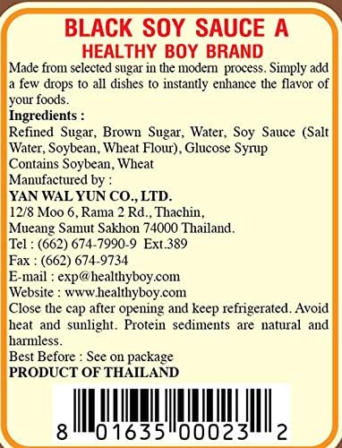Healthy Boy Thai Black Soy Sauce, 14 Ounces, Product of Thailand (1 Bottle)
