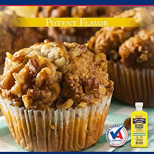 Happy Home Natural Banana Flavoring, Non-alcoholic, Certified Kosher, 7oz.