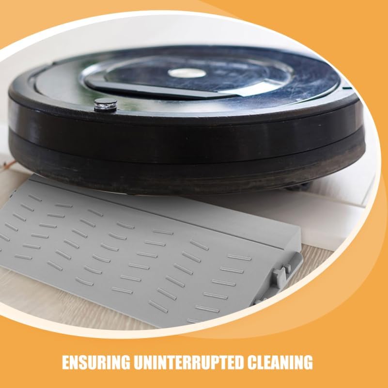Cabilock Robot Vacuum Threshold Ramp Mat 8.27 Inch Non-Slip Doorway Ramp for Home Use Enhances Sweeping Robot Hill Climbing and Wheelchair Scooter Transition
