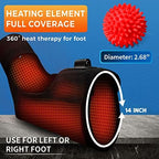 sticro Ankle Heating Pad for Achilles Tendonitis and Plantar Fasciitis Relief, Heated Ankle Brace Foot Heating Pad Wrap with Massage Ball for Sprained Ankle, Arthritis Foot Heel Pain Relief (Black)