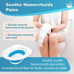 Pochik Sitz Bath for Toilet Seat, Sitz Baths for Hemorrhoids and Postpartum Care, Yoni Steam Seat, Collapsible Basin for Epsom Salt Soak, Sits Bath Kit for Women - Cerulean