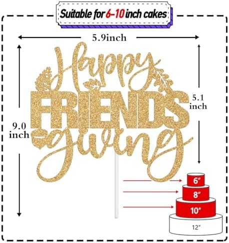 Happy Friends Giving Cake Topper, Thank You for All You Do, We Appreciate You, Fall Harvest Thankful Friendsgiving Festival Party Decorations Supplies