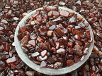 Wholesale Natural Semi Tumbled Orange Garnet Gemstone Chips, Crushed Mini Orange Garnet Crystals, Undrilled Crystal Chips (Orange Garnet, 1 Pound)
