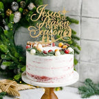 Jesus is the Reason for the Season Cake Topper, Merry Christmas, Happy Birthday Jesus, Christmas Holiday Party Decorations