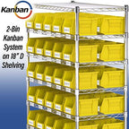Akro-Mils 30237 AkroBins Plastic Storage Bin Hanging Stacking Containers, Blue, (12-Pack) & 30136 Louvered Steel Wall Panel Garage Organizer for Mounting AkroBin Storage Bins, Grey, (1-Pack)