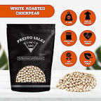 Chickpeas, White roasted salted, Oil free, Tasty Snack, Plant-Based Protein, Versatile, Energy, Garbanzo beans, All Ages, Packed in a Resealable Pouch Bag of 5 lbs. (80 oz.) by Presto Sales LLC