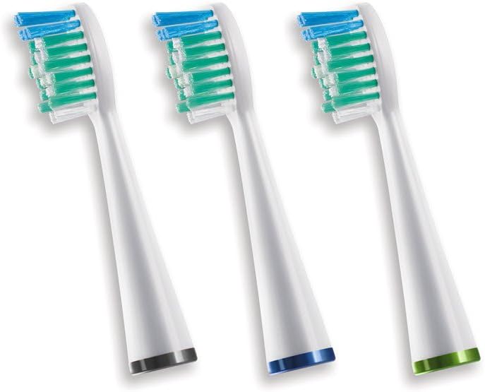 Waterpik Standard Brush Heads, Replacement Tooth Brush Heads For Former Sensonic/Complete Care Models, SRRB-3W, 3 Count