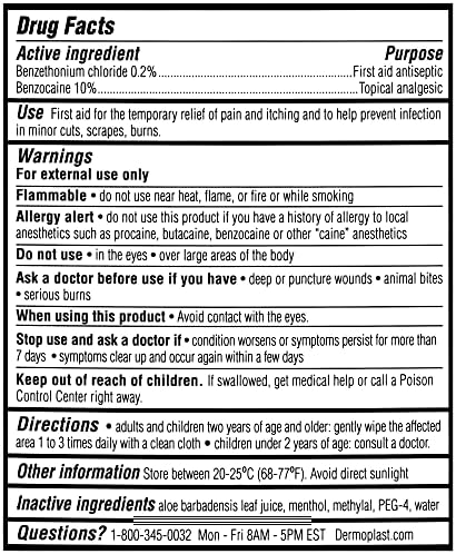 Dermoplast Wound Wipes, Medicated Antiseptic Wipes, First Aid Cloths, Analgesic for Minor Cuts, Scrapes and Burns on The Go, Sting Free Formula, 10 Individual Cloths (Packaging May Vary)