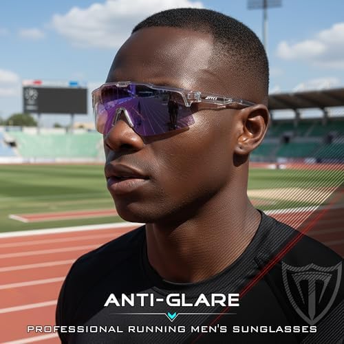 ATTCL Unisex TR90 Cycling Sunglasses for Men Women - PC Lens Sports Glasses Biking Fishing Running
