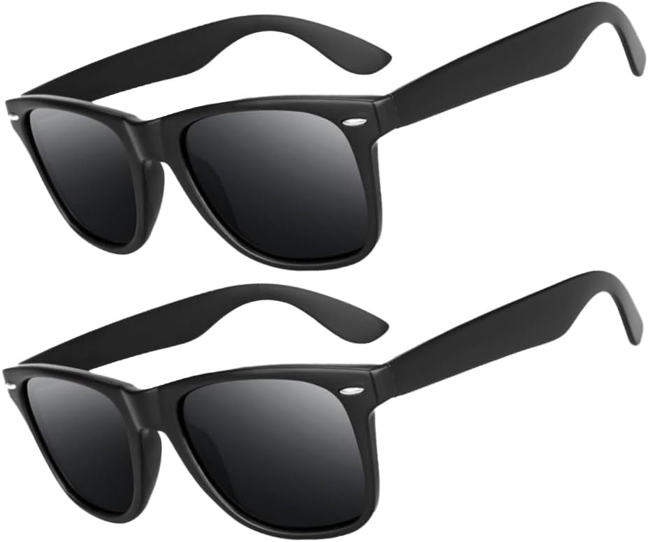 kkhouse 2 Pack Unisex Anti-Myopia Astigmatism Glasses Men's Women's Vision Improvement Strabismus Correction Fatigue Glasses(Black-R4-D2)