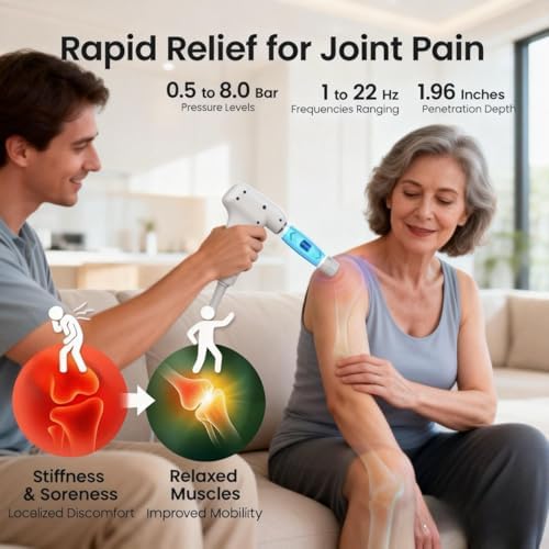 2026 Shockwave Therapy Machine Professional ESWT, Efficient Pain Relief for Joint and Muscle, Shockwave Therapy for Back and Shoulder, Effective for Golfer's Elbow, Rotator Cuff Pain