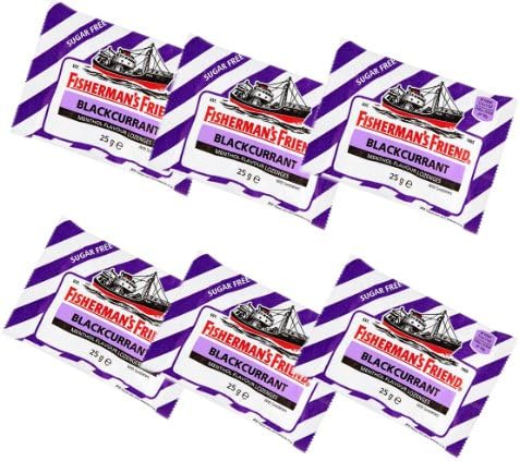 Fishermans Friend Blackcurrant Flavour Lozenges With Sweeteners 25G-Pack-Of-6