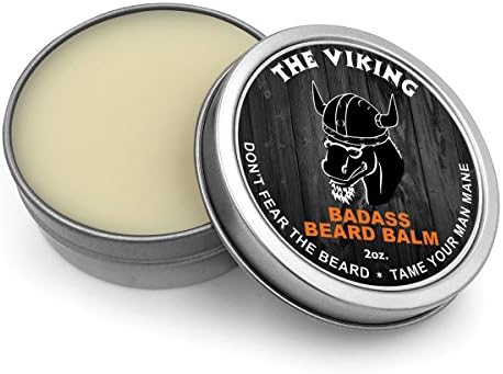 Badass Beard Care Balm For Men - The Viking Scent, 2 Ounce - All Natural Ingredients, Keeps Beard and Mustache Full, Soft and Healthy
