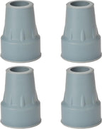 4 Pcs Crutch Tips 3/4 Inch Non Slip Walking Cane Tips Heavy Duty Crutch Feet Cap Rubber Cane Replacement Feet for Canes, Walking Sticks, Walkers