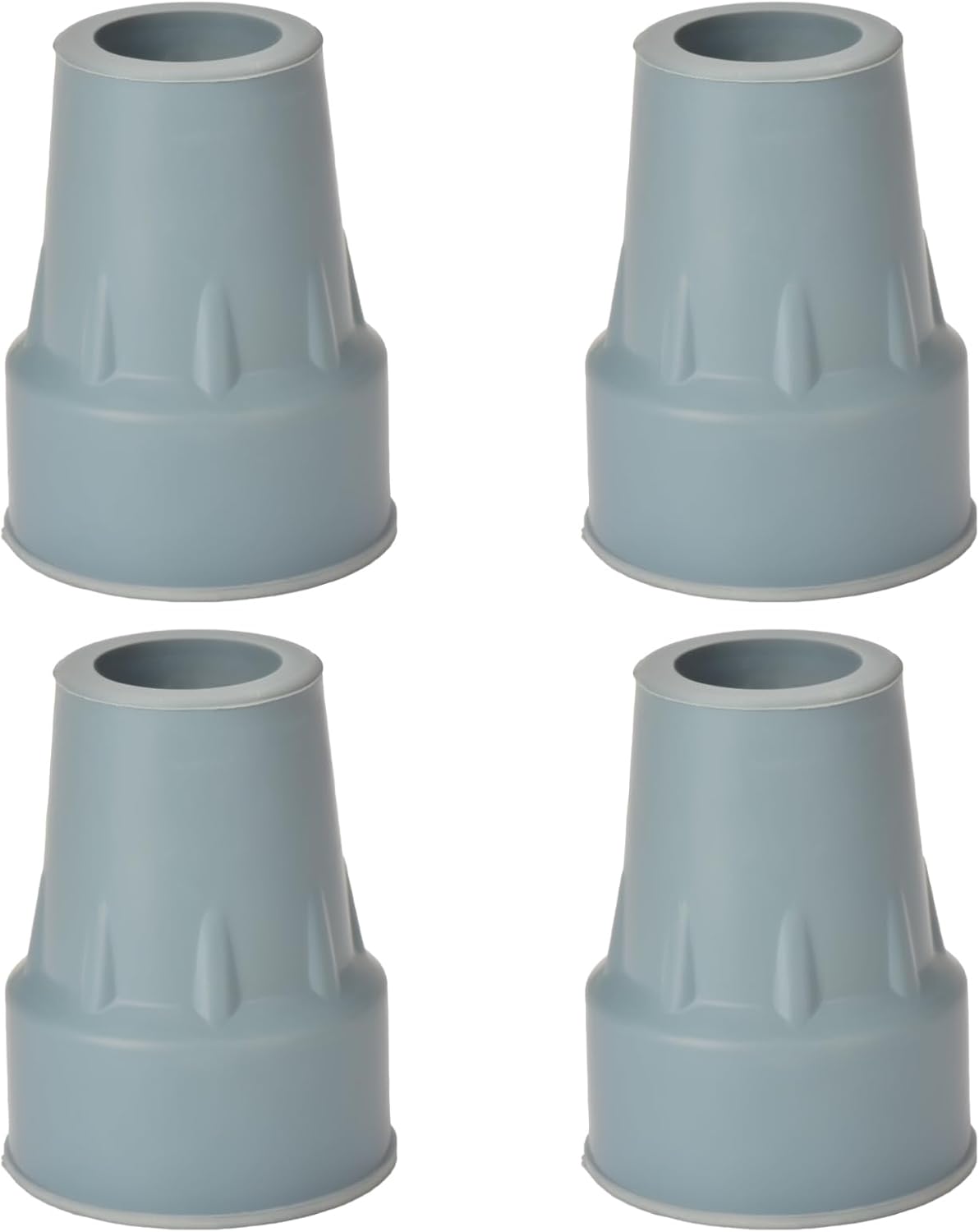 4 Pcs Crutch Tips 3/4 Inch Non Slip Walking Cane Tips Heavy Duty Crutch Feet Cap Rubber Cane Replacement Feet for Canes, Walking Sticks, Walkers