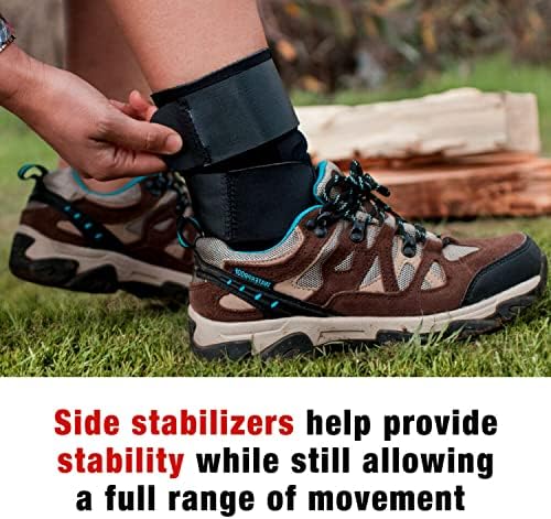 ACE Deluxe Ankle Stabilizer, Adjustable, Black, 1 Count (Pack of 2)