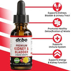 Kidney Support Supplement Bladder Health - Organic Renal Cleanse Supplements Drops Juniper Berry Cleavers Dandelion - Renal Kidney Cleanse Detox Urinary Tract Herbal Bladder Support Flush Kidneys 1oz
