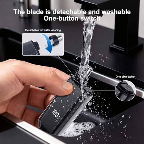 2026 Professional Ear and Nose Hair Trimmer, IPX7 Waterproof USB Rechargeable for Men & Women - Painless Quiet Electric Trimmer, Travel-Friendly, Easy to Clean Dual Edge Blades (Black)
