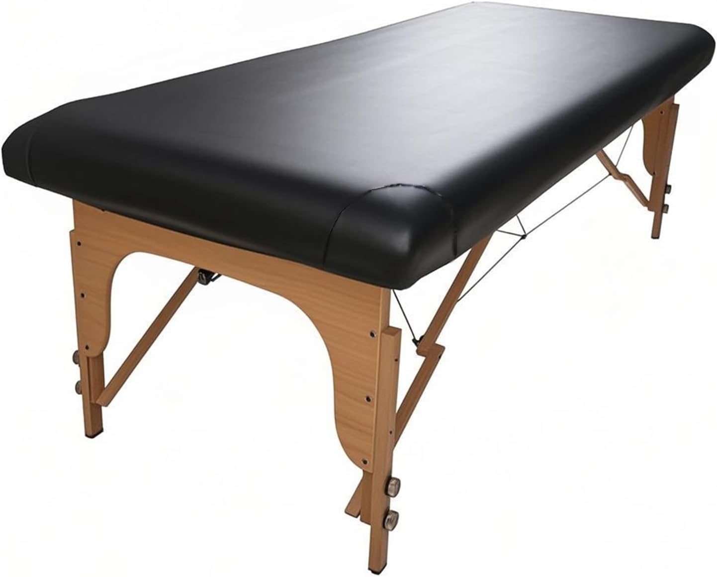 Massage Table Cover Protector Vinyl Leather Spa Bed Covers - Fits Beds 28-32" Wide, Lash Bed Protective Cover Fitted, Esthetician Accessories, Waterproof & Oilproof & Reusable & Elastic (Black)