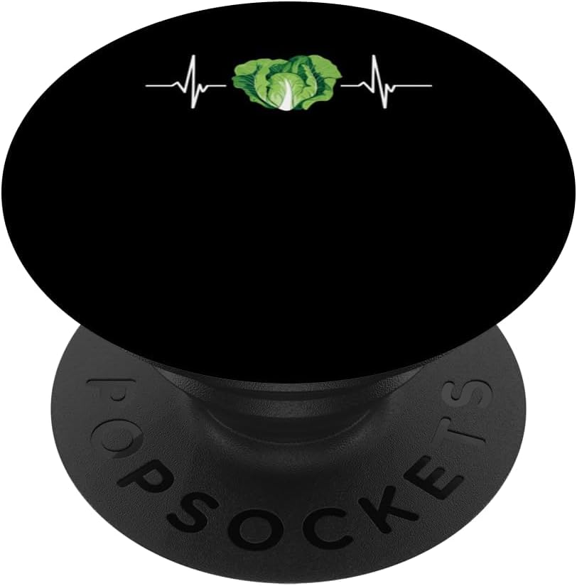 Vegan Heartbeat Vegetarian Keto Veggie Lovers PopSockets Adhesive PopGrip