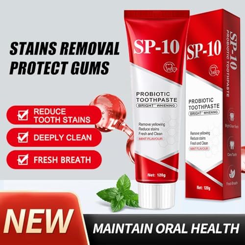 SP-10 Probiotic Toothpaste, SP-10 Probiotic Toothpaste Whitening, Fresh Breath, Deep Cleaning Care 4.23oz