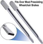 Rehabilitation Advantage 9 Inch Premium Wheelchair Brake Lock Handle Extensions. Package Contains Two Nine Inch Extenders. Durable Construction. Easy Installation. 2 Pack