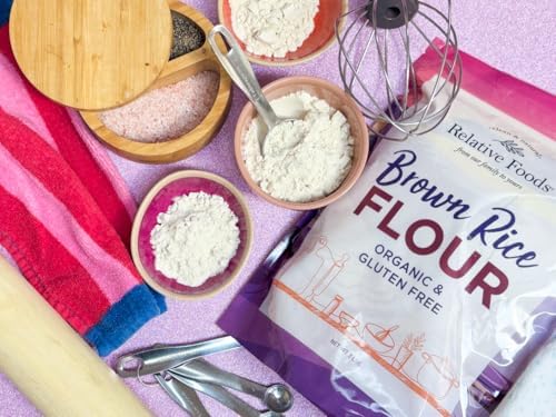 Organic Brown Rice Flour - Brown Rice Flour for Baking, Pancakes, Thickening Sauce & More - Nutrient-Rich Gluten Free - Easy to Store (3 lbs)