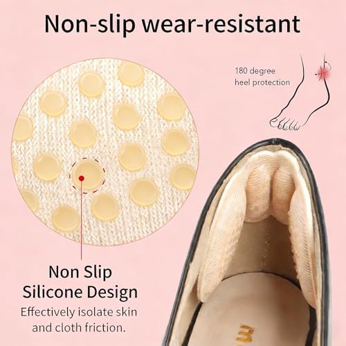 3 Pair Wing Design Heel Grips Foam Cushion Pads for High Heels