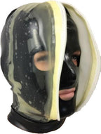 Latex Hood Rubber Fetish Cosplay Black Transparent Double Layer Hood Suffocation Game Enthusiast Suit