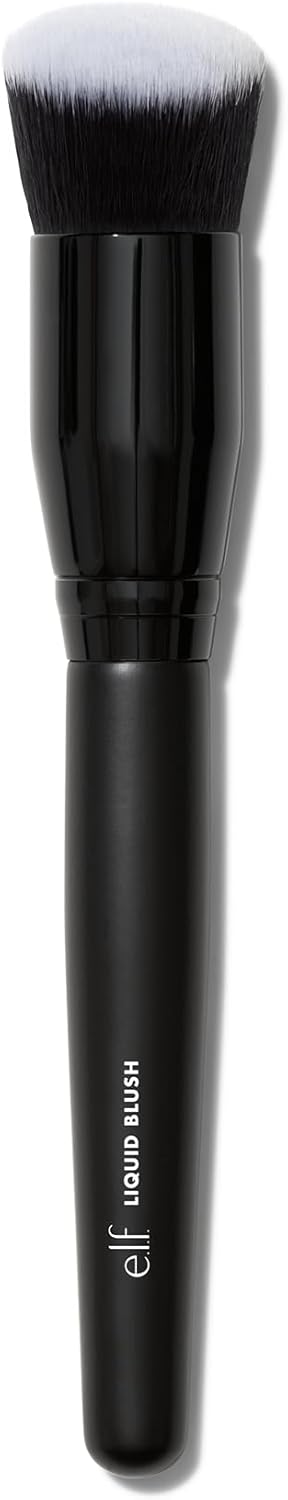 e.l.f. Camo Liquid Blush Brush, Angled Blush Brush Ideal For Applying & Blending Colors On Cheeks, Soft, Dense Bristles, Vegan & Cruelty-free