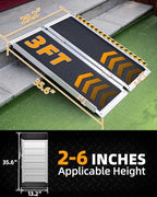 VNN Portable Wheelchair Ramp 3FT, Non-Slip Aluminum Ramps for Wheelchairs for Home, Handicap Wheelchair Ramps for Home Steps, Aluminum Loading Dock Plates, Doorways, Curbs, Stairs