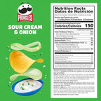 Pringles Potato Crisps Chips, Lunch Snacks, On-The-Go Snacks, Sour Cream and Onion, 5.5oz Can (1 Can)