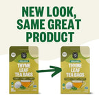 FGO Organic Thyme Leaf Tea, 100 Count, Eco-Conscious Tea Bags, Caffeine Free, Resealable Bag, Packaging May Vary (Pack of 1)