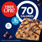 Fiber One 70 Calorie Brownies, Chocolate Chip Cookie Snack Bars, 2g Sugar, Value Pack, 12 Ct, 10.6 oz