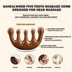 Wooden Scalp Massager - Handmade 100% Natural Green Sandalwood Wide Tooth Combs - Wood Massage Comb & Sandalwood Comb for Luxurious Hair Care
