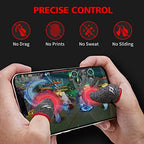 6 Pack Gaming Finger Sleeves Thumb Sleeve for Mobile Game Controller for PUBG Anti-Sweat Breathable Seamless (Charcoal Gray Blue)