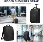 Rolling Backpack with Wheels, Waterproof Wheeled Backpack with USB Ports for Men Women, 15.6 Inch Travel Laptop Backpack with Wheels for Adults, Roller Carry-On Luggage Bag for Business Work