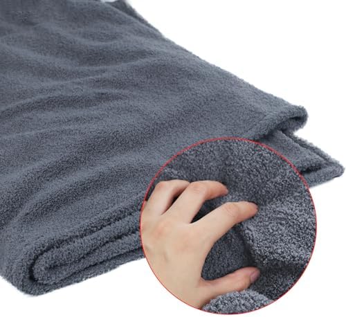 Womens Wearable Blanket Cozy Fleece Oversized Pockets Shawl Poncho Cape Winter Plush Warm Shoulder Wrap Cloak Shrug