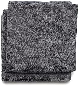 Brabantia x2 Microfiber Cleaning Dish Cloths (Dark Gray) Absorbent Hygenic Rags for Washing, Cleaning, Drying (12x12)
