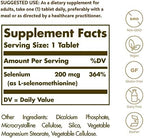 Solgar Yeast-Free Selenium 200 mcg, 250 Tablets - Supports Antioxidant & Immune System Health - Non-GMO, Vegan, Gluten Free, Dairy Free, Kosher - 250 Servings